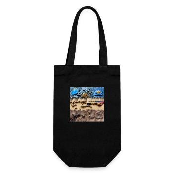 Sunny beach - Gift Bag for Bottles - black - Front