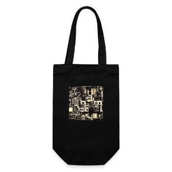 MAN IN CYBER WORLD - Gift Bag for Bottles - black - Front