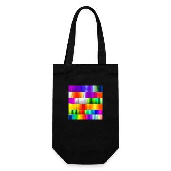 Mischung aus verrückten horizontalen Farben Farben - Geschenkbeutel für Flaschen - Schwarz - Vorne