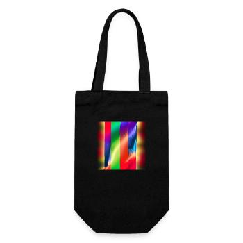 Verrückte vertikale Farben - Geschenkbeutel für Flaschen - Schwarz - Vorne