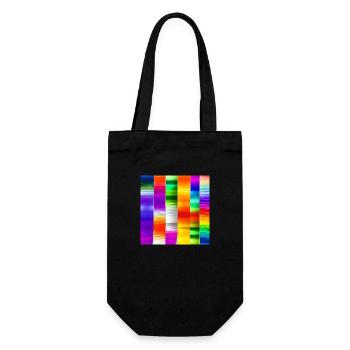 mix of crazy vertical colours - Gift Bag for Bottles - black - Front