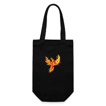 Phönix Vogel Fabelwesen - Geschenkbeutel für Flaschen - Schwarz - Vorne