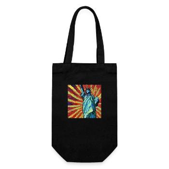 statue de la liberté van gogh - Sac à bouteille - noir - Devant
