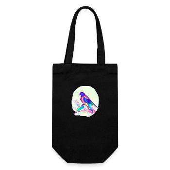 Budgie Bird Owner Bird Cockatiel - Gift Bag for Bottles - black - Front