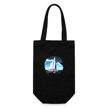 Voilier Voile Voilier Voilier Marin - Sac à bouteille - noir - Devant