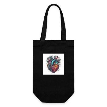 Cœur technique créatif pour la journée de valetnine - Sac à bouteille - noir - Devant