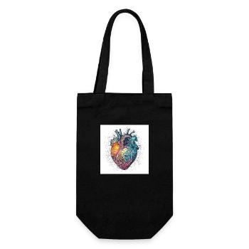 Creative heart for valetnine day - Gift Bag for Bottles - black - Front