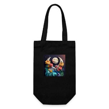 Fleurs de la lune à la terre, cadeau, anniversaire - Sac à bouteille - noir - Devant