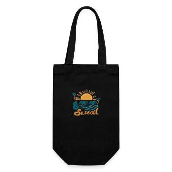 Sun, beach and sea - Gift Bag for Bottles - black - Front