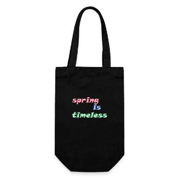 Spring is Timeless - Geschenkbeutel für Flaschen - Schwarz - Vorne