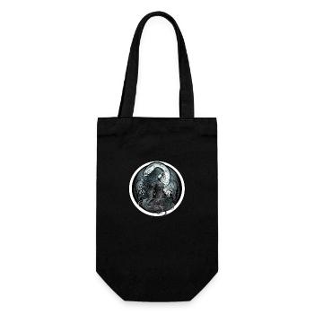 femme gotique lune noire - Sac à bouteille - noir - Devant