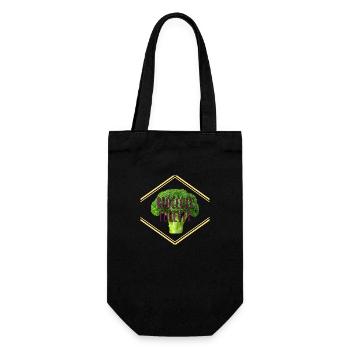 broccoli forever - Geschenkbeutel für Flaschen - Schwarz - Vorne