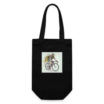 Road Warrior - Viking Warrior Road Cyclist - Gift Bag for Bottles - black - Front