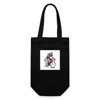 Road Warrior - Viking Warrior Road Cyclist - Gift Bag for Bottles - black - Front