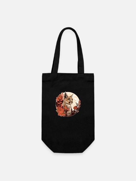 Luchs - Geschenkbeutel für Flaschen - Schwarz