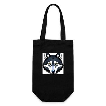Wolf Shirt - Geschenkbeutel für Flaschen - Schwarz - Vorne