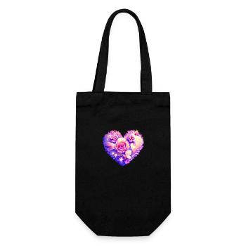 Mariage, Saint-Valentin, Fête des mères, Amour, Fiançailles - Sac à bouteille - noir - Devant