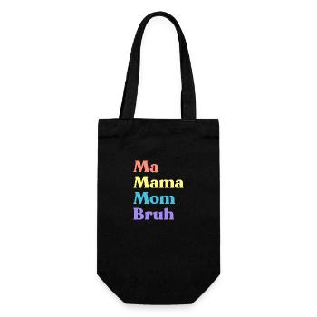 Ma Mama Mama Bruh Lustiger Muttertag (Regenbogen) - Geschenkbeutel für Flaschen - Schwarz - Vorne
