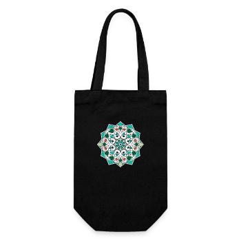 Orientalische Folklore - Geschenkbeutel für Flaschen - Schwarz - Vorne