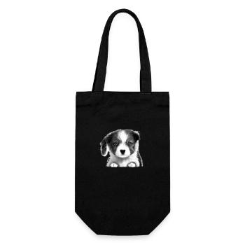 Berger australien chien chiot propriétaire de chien - Sac à bouteille - noir - Devant