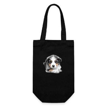 Chien chiot Berger australien propriétaire de chien - Sac à bouteille - noir - Devant