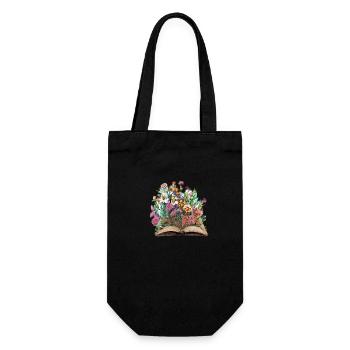 Book Reading Gift Books Readers Book Lover - Gift Bag for Bottles - black - Front