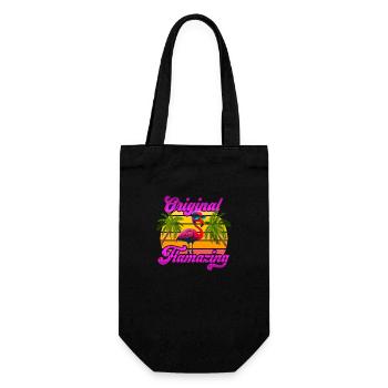 Original Flamazing Flamingo Summer Party Celebrations - Gift Bag for Bottles - black - Front