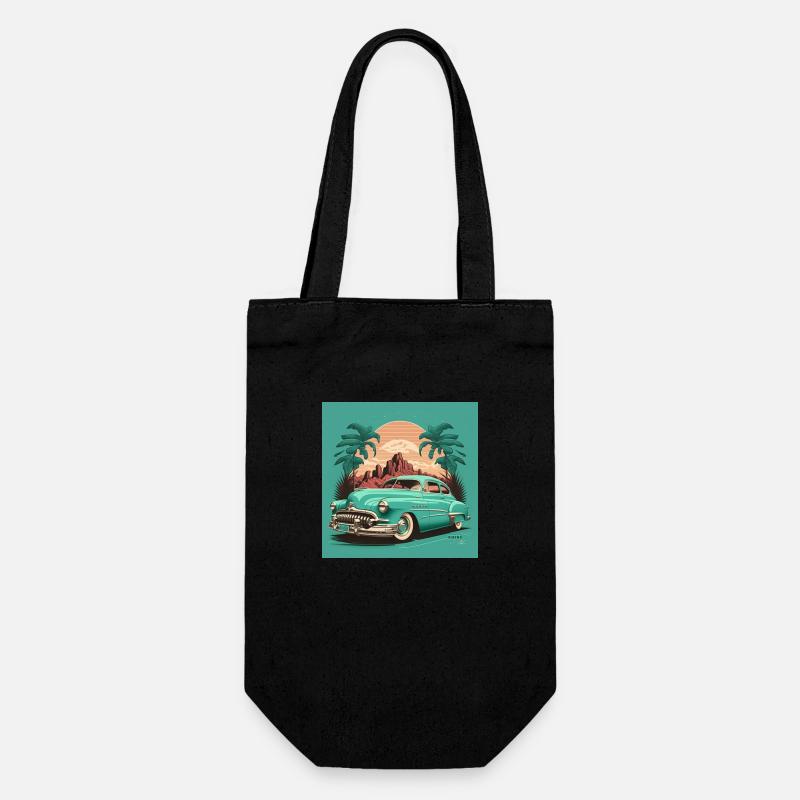 Retro Miami Vice - Geschenkbeutel für Flaschen - Schwarz