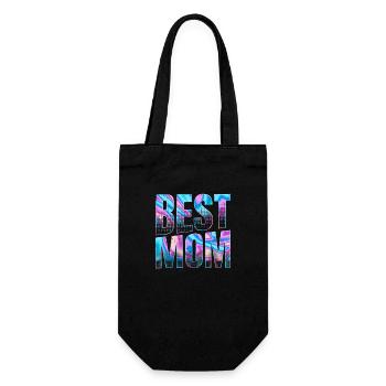 Bester Muttertag - Geschenkbeutel für Flaschen - Schwarz - Vorne