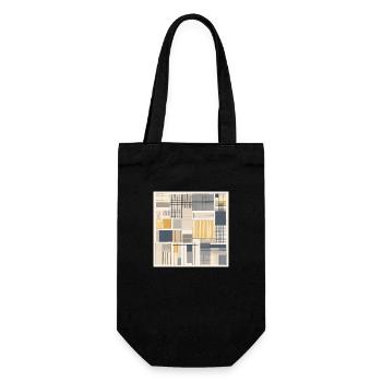 Minimalist Pattern Design Inspired by Tranquility - Gift Bag for Bottles - black - Front