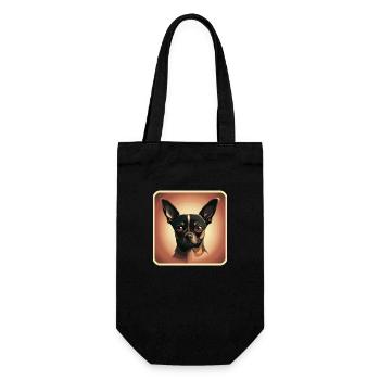 Chihuahua motif - Gift Bag for Bottles - black - Front