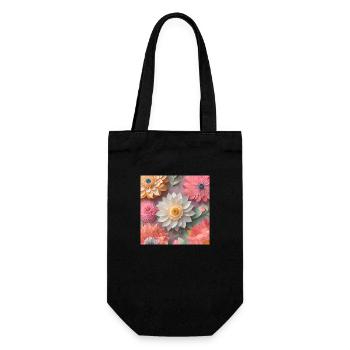 Amazing Flowers - Gift Bag for Bottles - black - Front