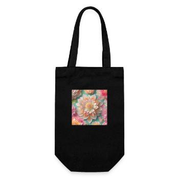 Amazing Flowers - Gift Bag for Bottles - black - Front