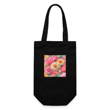 Amazing Flowers - Gift Bag for Bottles - black - Front