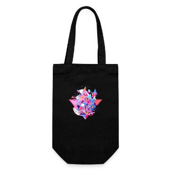 Géométrie abstraite - Sac à bouteille - noir - Devant