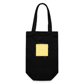 Face line yellow - Gift Bag for Bottles - black - Front