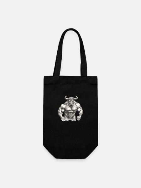 Taureau Muscles Musculation Force Forte Animal - Sac à bouteille - noir