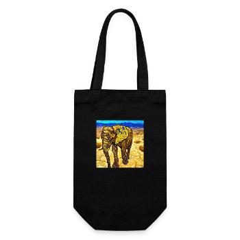 A Van Gogh Elephant - Geschenkbeutel für Flaschen - Schwarz - Vorne