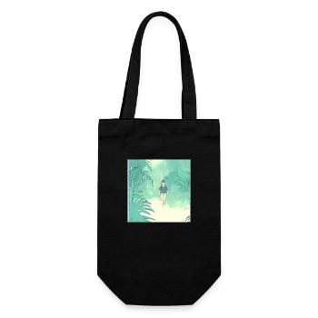 In the Jungle - Geschenkbeutel für Flaschen - Schwarz - Vorne
