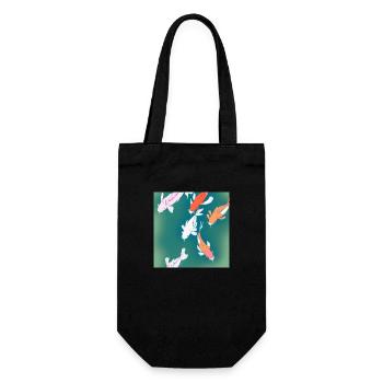 Koi in the Water - Geschenkbeutel für Flaschen - Schwarz - Vorne