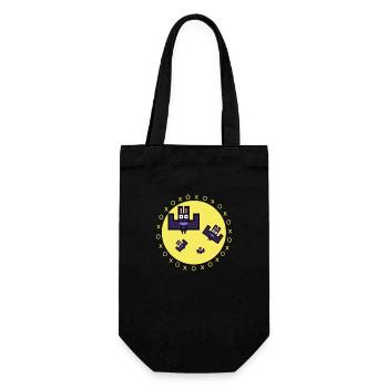 Bats with Moon - Gift Bag for Bottles - black - Front