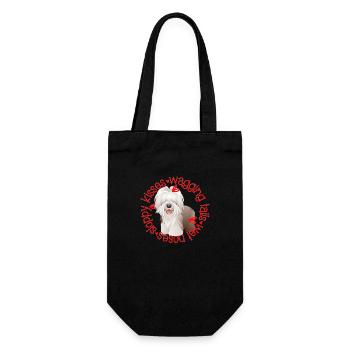 Cute Bearded Collie sloppy kisses - Gift Bag for Bottles - black - Front