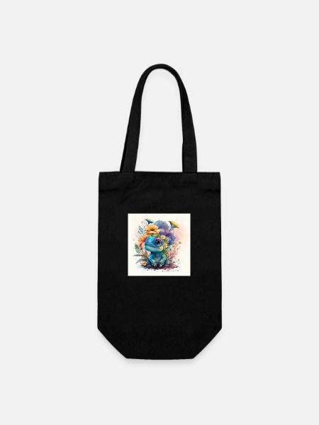 Dino Design - Geschenkbeutel für Flaschen - Schwarz