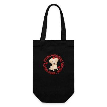 Cute Golden Labrador, sloppy kisses - Gift Bag for Bottles - black - Front