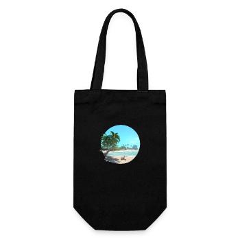 Vacances d’été Plage Palm Islands Island Sun Palm Tree - Sac à bouteille - noir - Devant