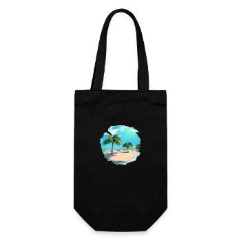 Vacances d’été Plage Palm Islands Island Sun Palm Tree - Sac à bouteille - noir - Devant