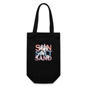 Sun Salt Sand - Geschenkbeutel für Flaschen - Schwarz - Vorne