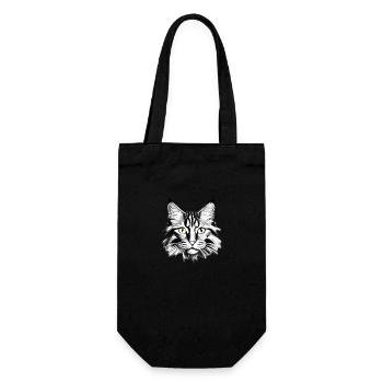 Maine Coon Cat Chaton Chaton Propriétaire - Sac à bouteille - noir - Devant