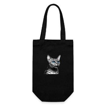 Katze Kater Britisch Kurzhaar Katzenbaby Katzen - Geschenkbeutel für Flaschen - Schwarz - Vorne