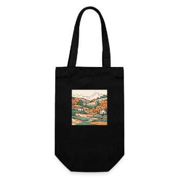 Landscape - Gift Bag for Bottles - black - Front